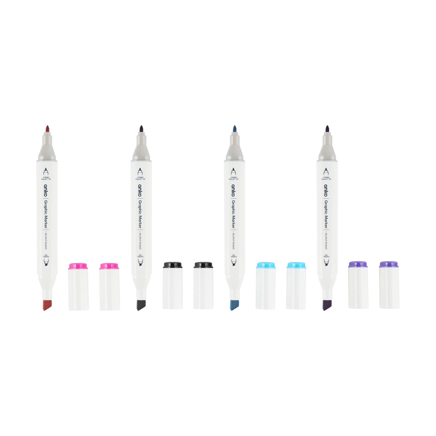 Dual-Tip Graphic Markers, 12 Pack - Anko 6 of 6