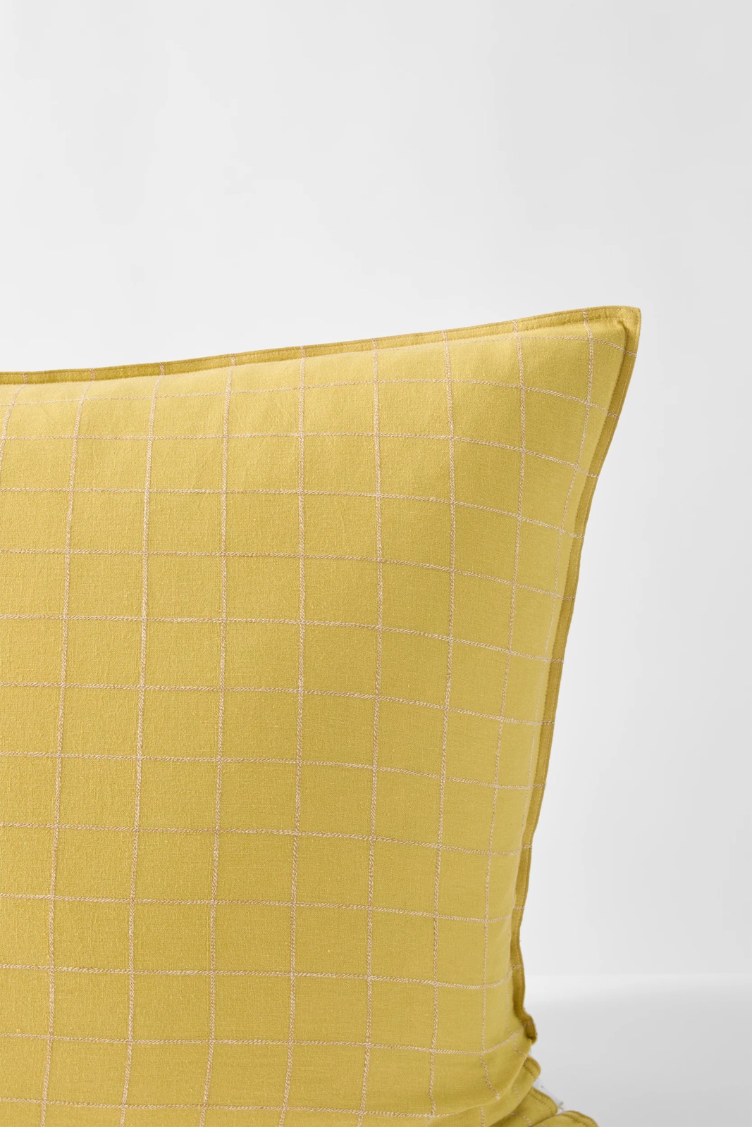 Check Linen/Cotton European Pillowcase 5 of 5