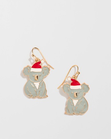 Christmas Koala Drop Earrings