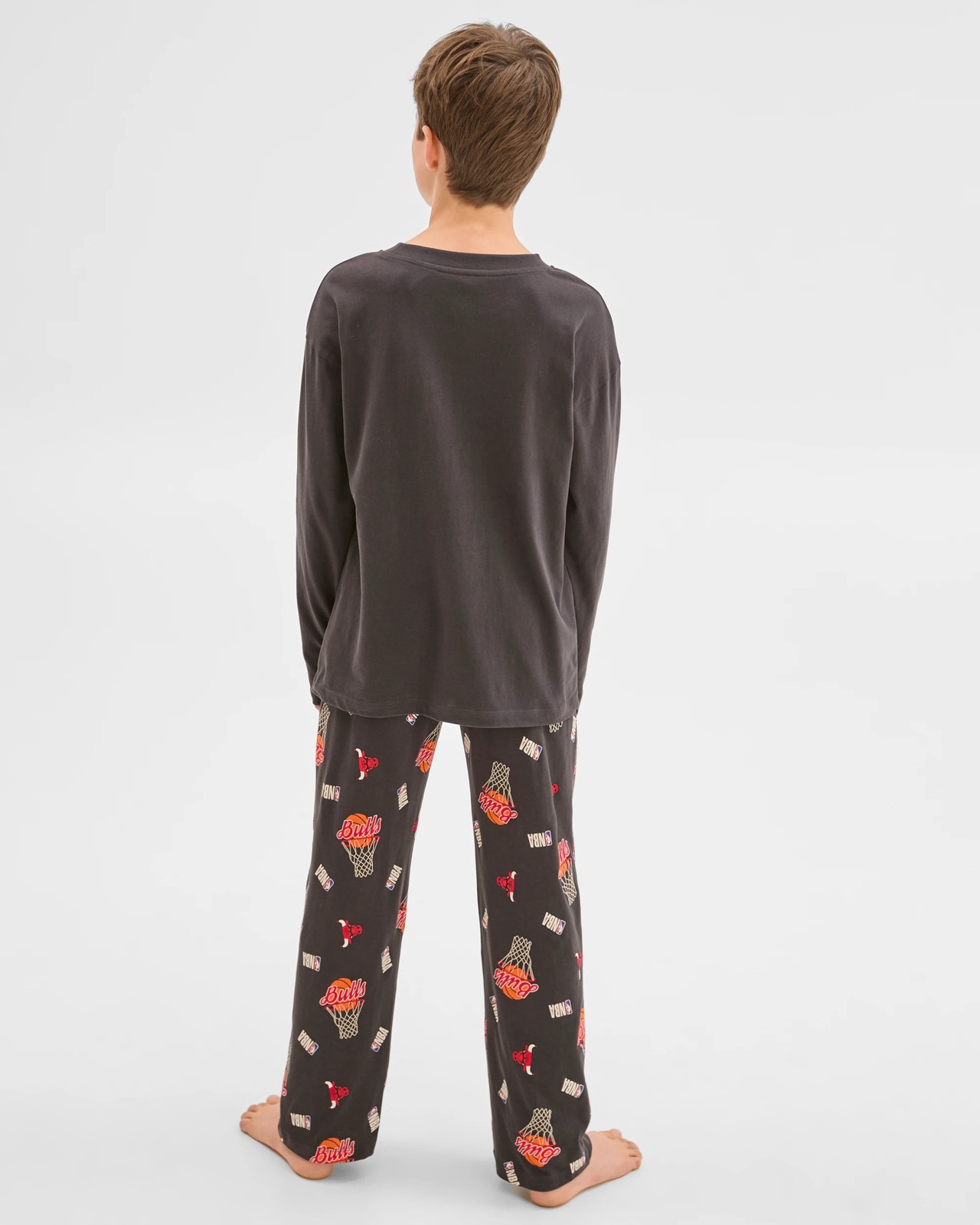 NBA Australian Cotton Jersey Older Boys Oversized Pyjama Set - NBA Bulls 3 of 6