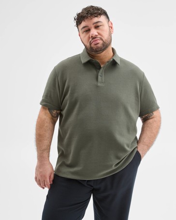 Plus Size Australian Cotton Smart Knit Polo Top