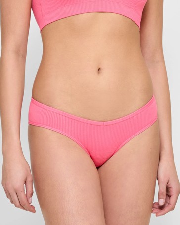 Rib Seamfree V-Front Brazilian Briefs - Lily Loves