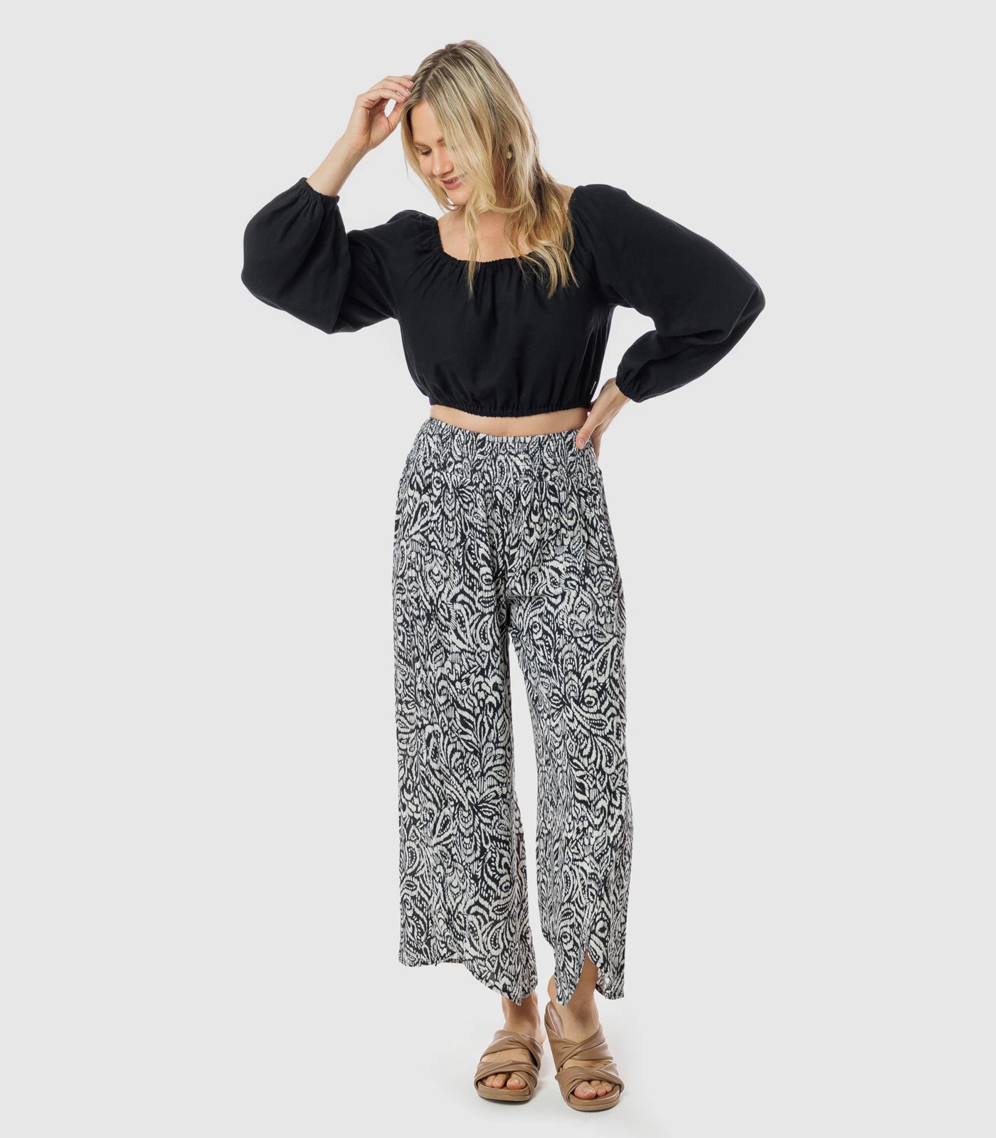 Piping Hot Split Leg Beach Pants 2 of 4