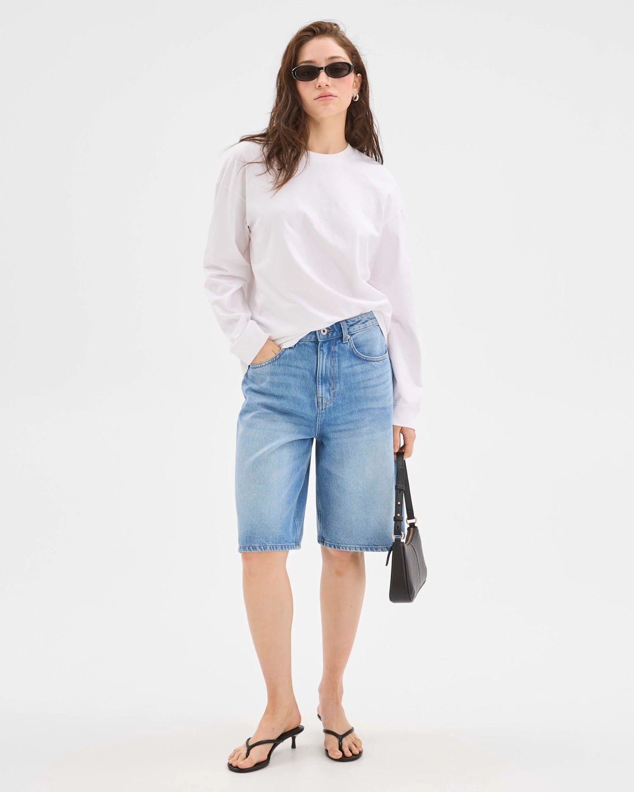 Lily Loves Australian Cotton Relaxed Long Sleeve T-Shirt - White 2 of 5
