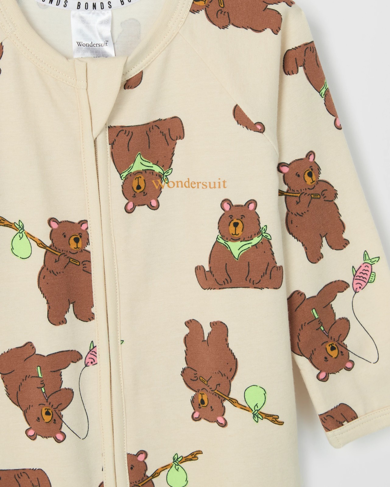 Bonds Baby Print Zip Wondersuit Coverall - BarryTheBear 2 of 2