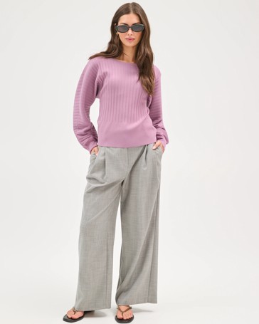 Petites Long Dolman Sleeve Knit Jumper