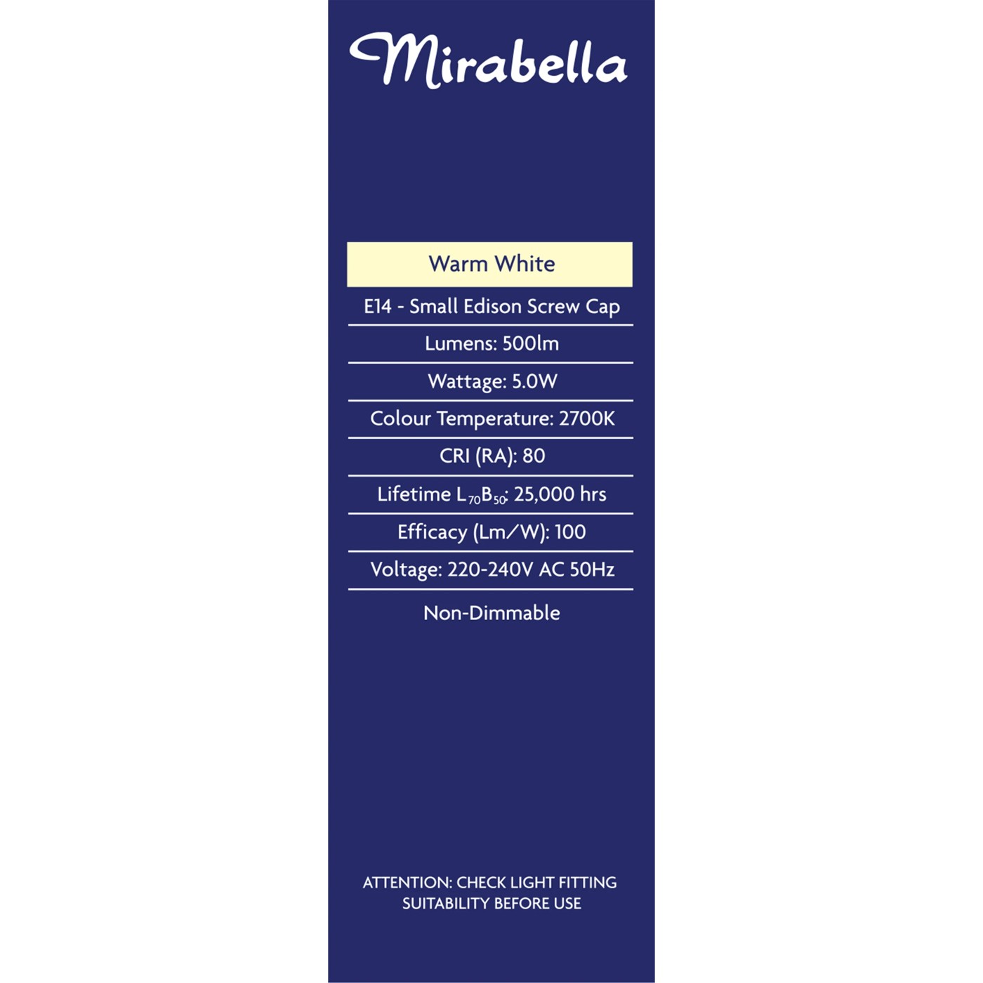 Mirabella Candle LED 5W E14 Small Edison Screw Light Bulb- Pearl Warm White 3 of 6