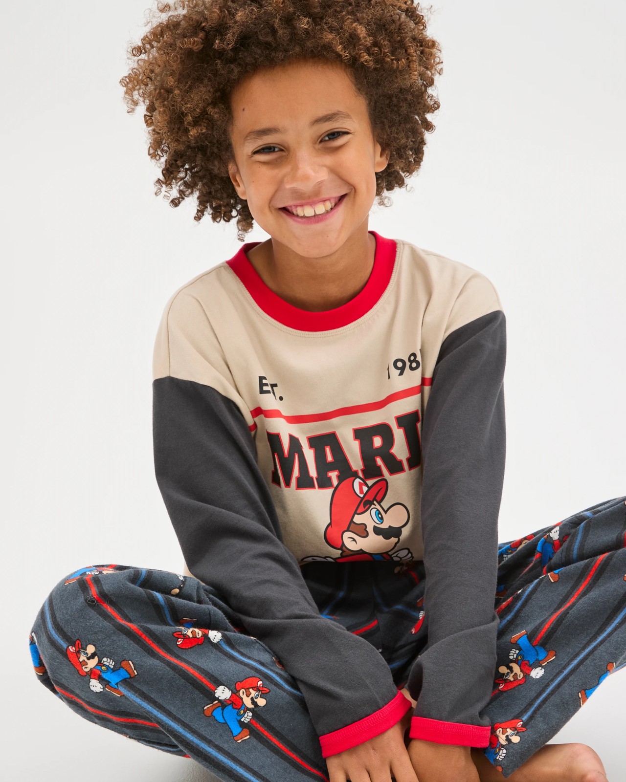 Super Mario Australian Cotton Older Boys Knit/Flannel Pyjama Set 3 of 5