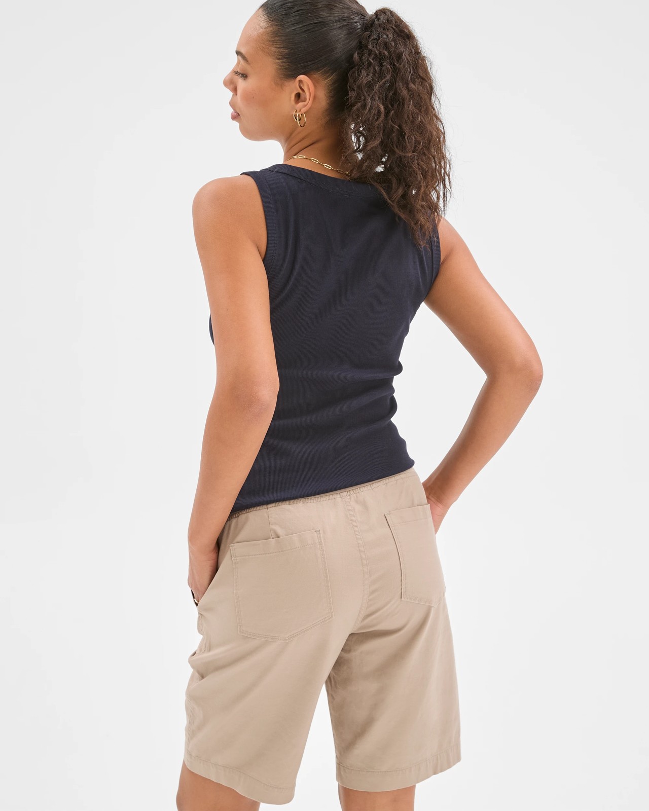 Rib Waist Shorts - Parchment 6 of 6