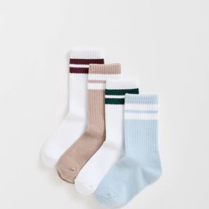 Maxx Australian Cotton Blend 4 Pack Boys Rib Crew Socks product image