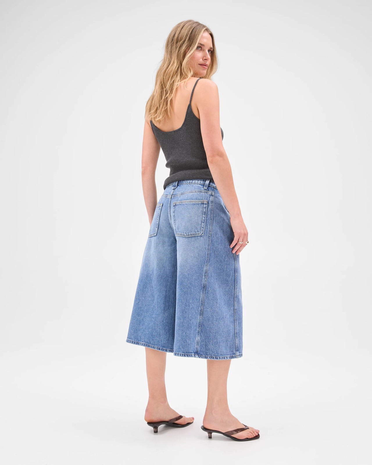 Lily Loves Australian Cotton Blend Longline Denim Bermuda Shorts 5 of 6