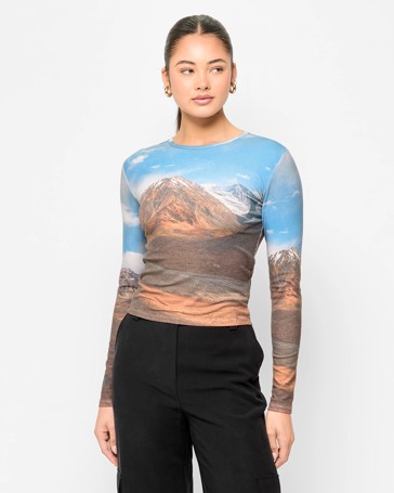 Graphic All Over Print Top - Lily Loves