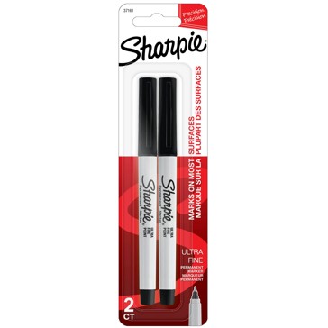 2 Pack Sharpie Ultra Fine Point Permanent Markers - Black