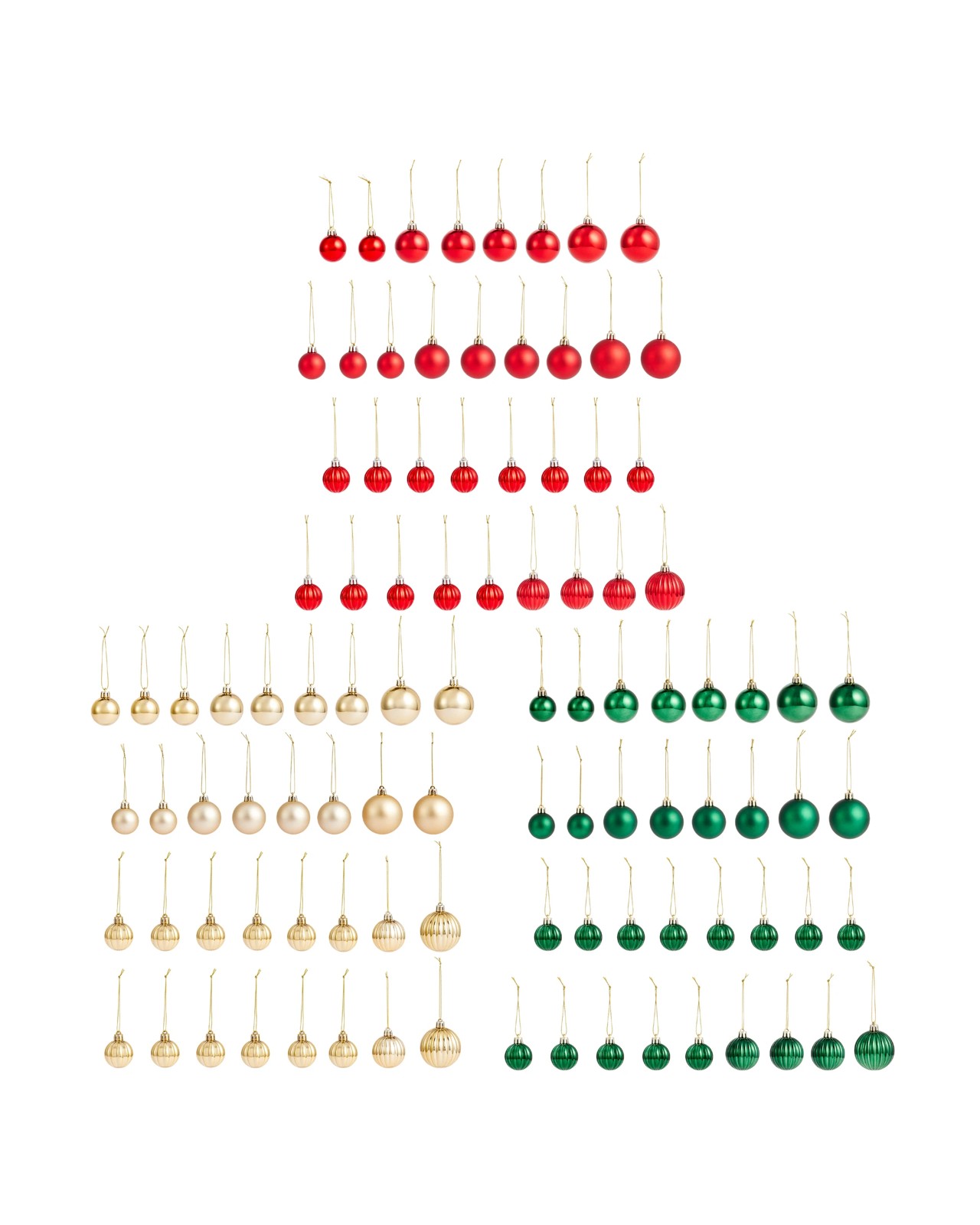 Anko 100 Pack Traditional Baubles 2 of 5