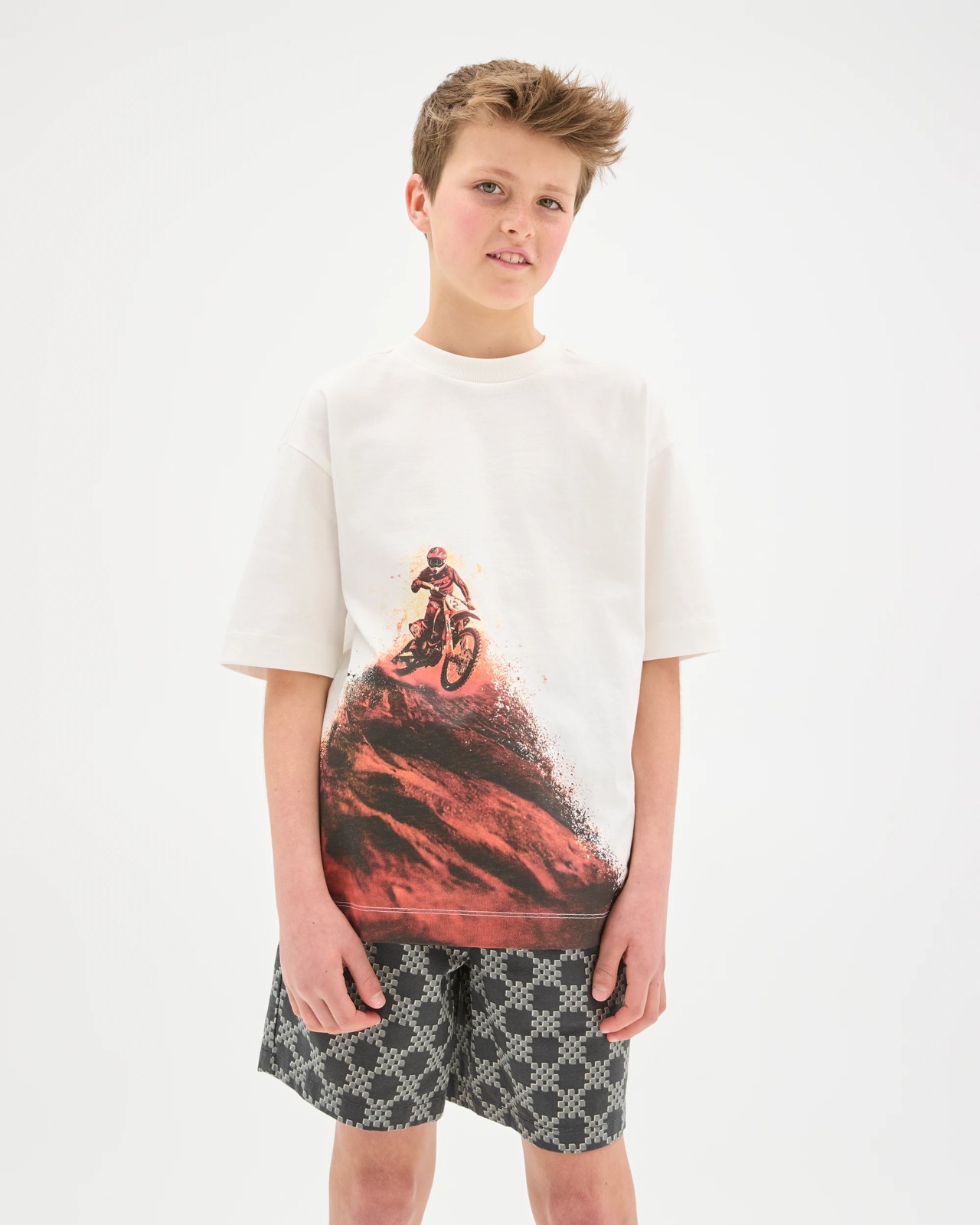 Australian Cotton Graphic Print T-Shirt - Moto Off White 3 of 6