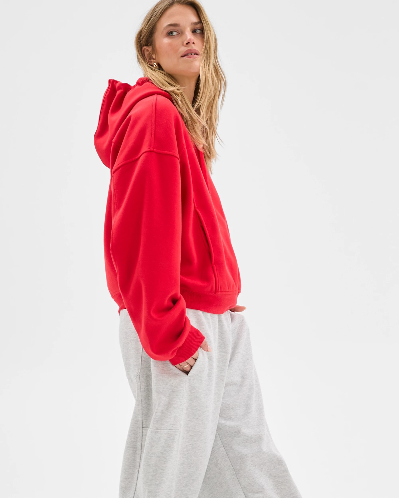 Lily Loves Balloon Curved Leg Trackpants - Silver Marle 4 of 5
