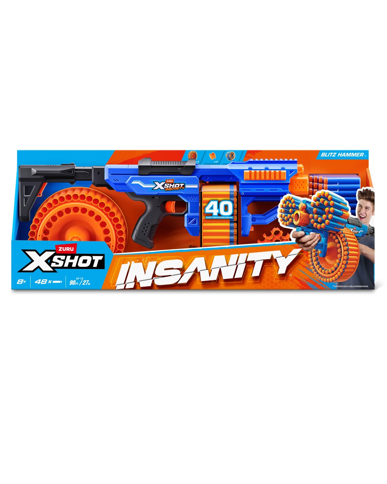 XSHOT Insanity Blitz Hammer (48 Darts) By ZURU 2 of 5