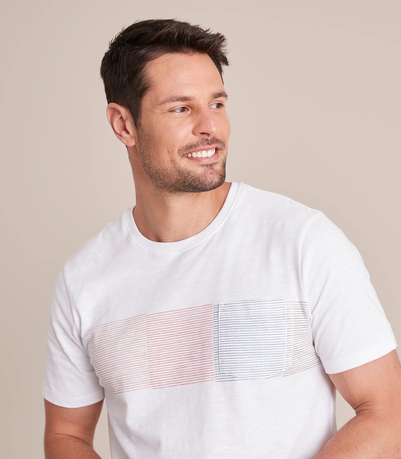 Gradient Panel Print T-Shirt 2 of 6