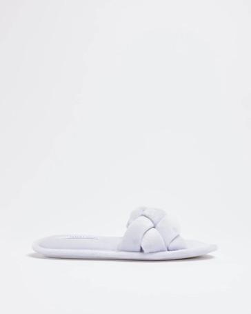 Womens Braided Strap Slipper Scuff