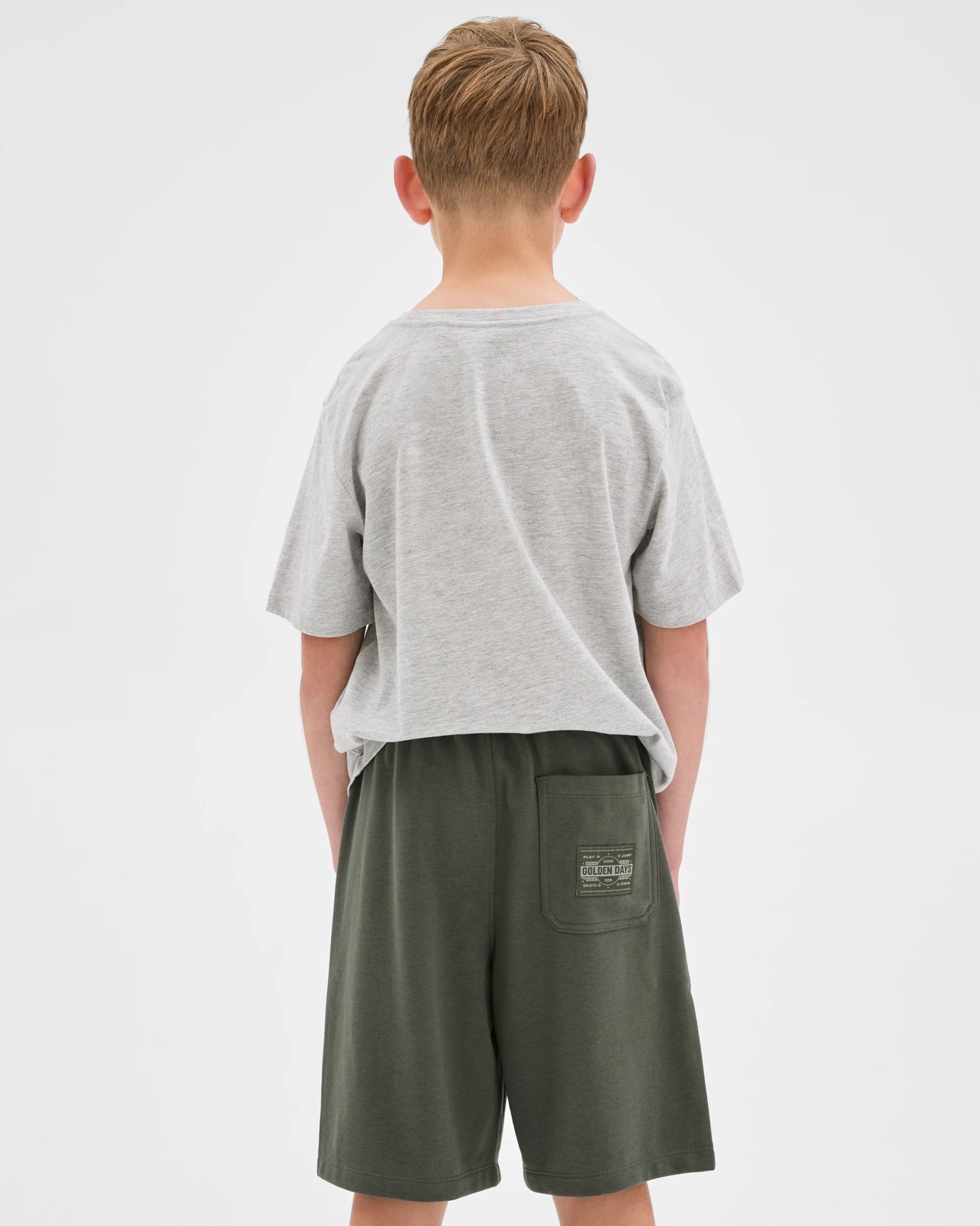 Australian Cotton Blend Fleece Sweat Shorts - Green 5 of 5