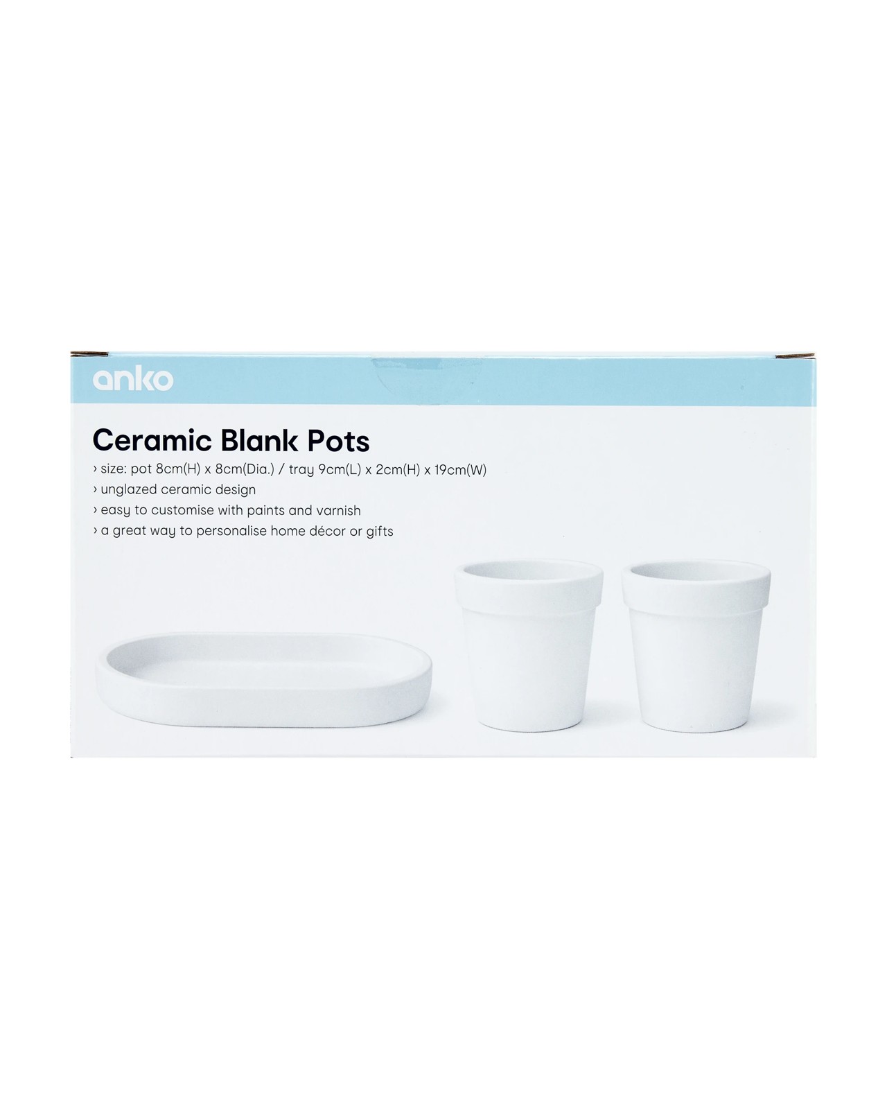 Anko Ceramic Blank Pots 4 of 4