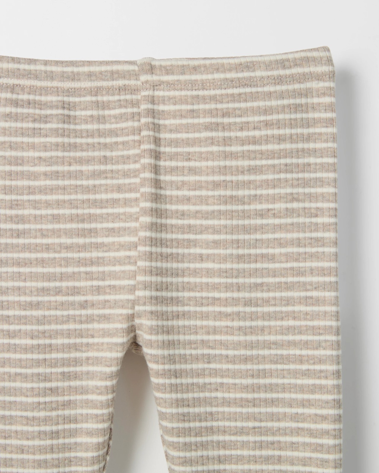 Baby Organic Cotton Ribbed Leggings - Mushroom 2 of 2