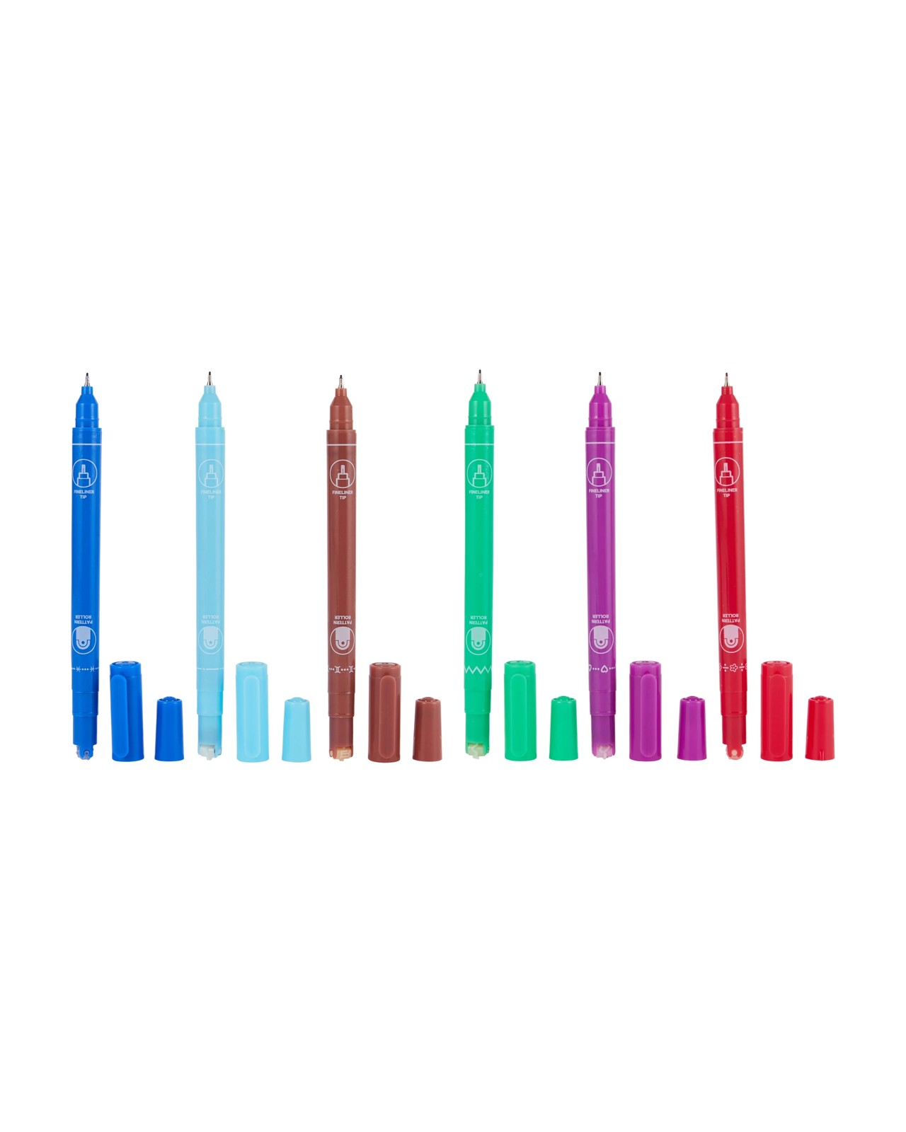 Anko 6 Pack Bullet Journal Dual-Tip Roller Pattern Pens 4 of 6