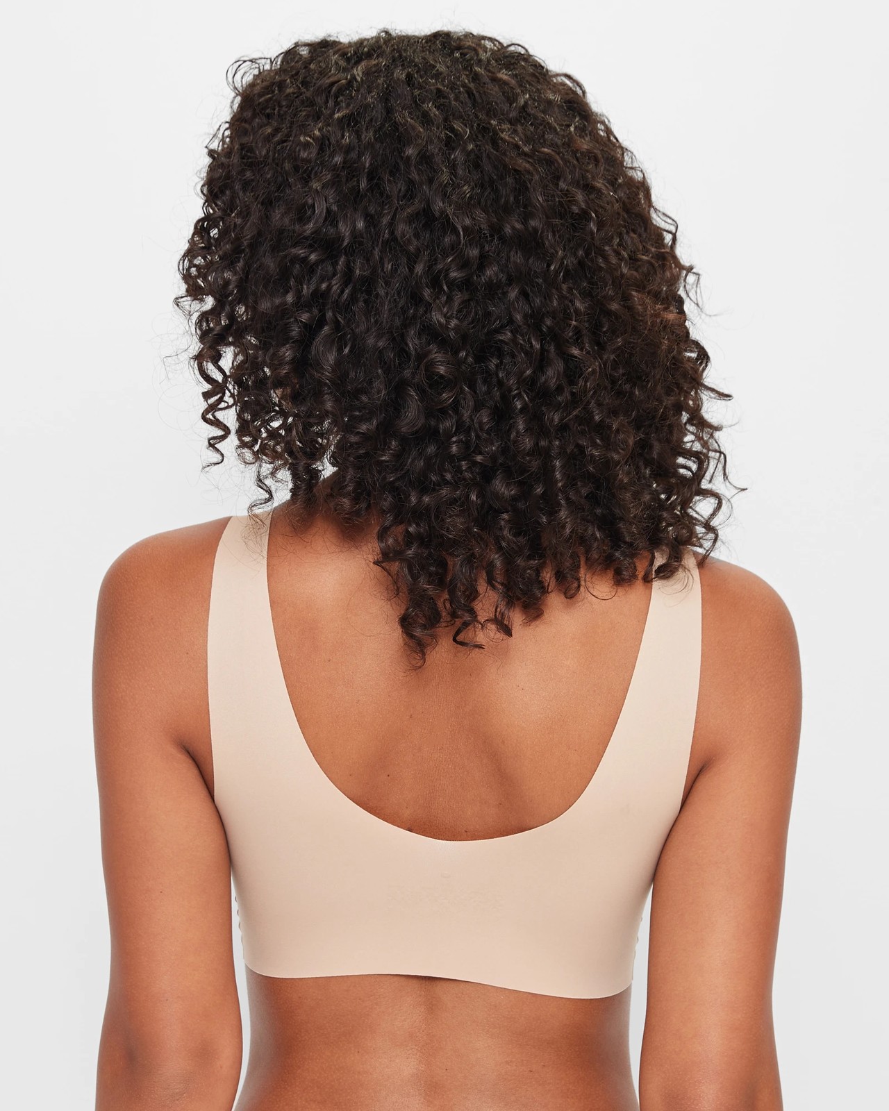 No Show Bonded Crop Top - Latte