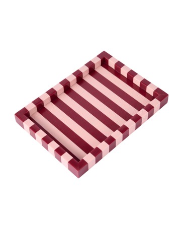 Anko Pink and Berry Stripe Decor Tray