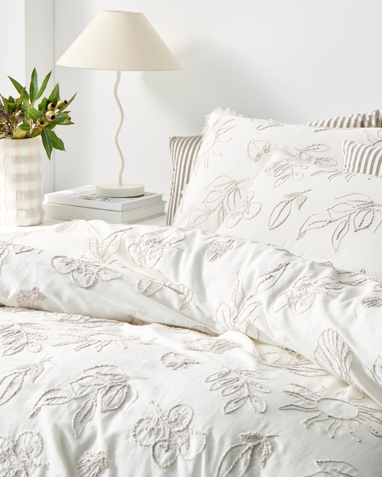 Lunar Embroidered Cotton Quilt Cover Set 3 of 6