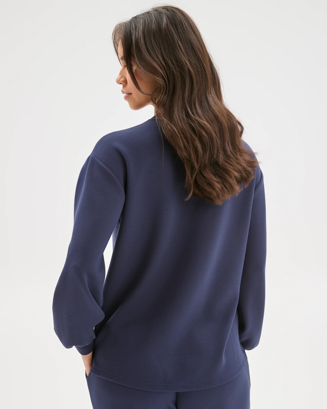 Long Sleeve Crew Sleep Sweatshirt - Navy 4 of 5