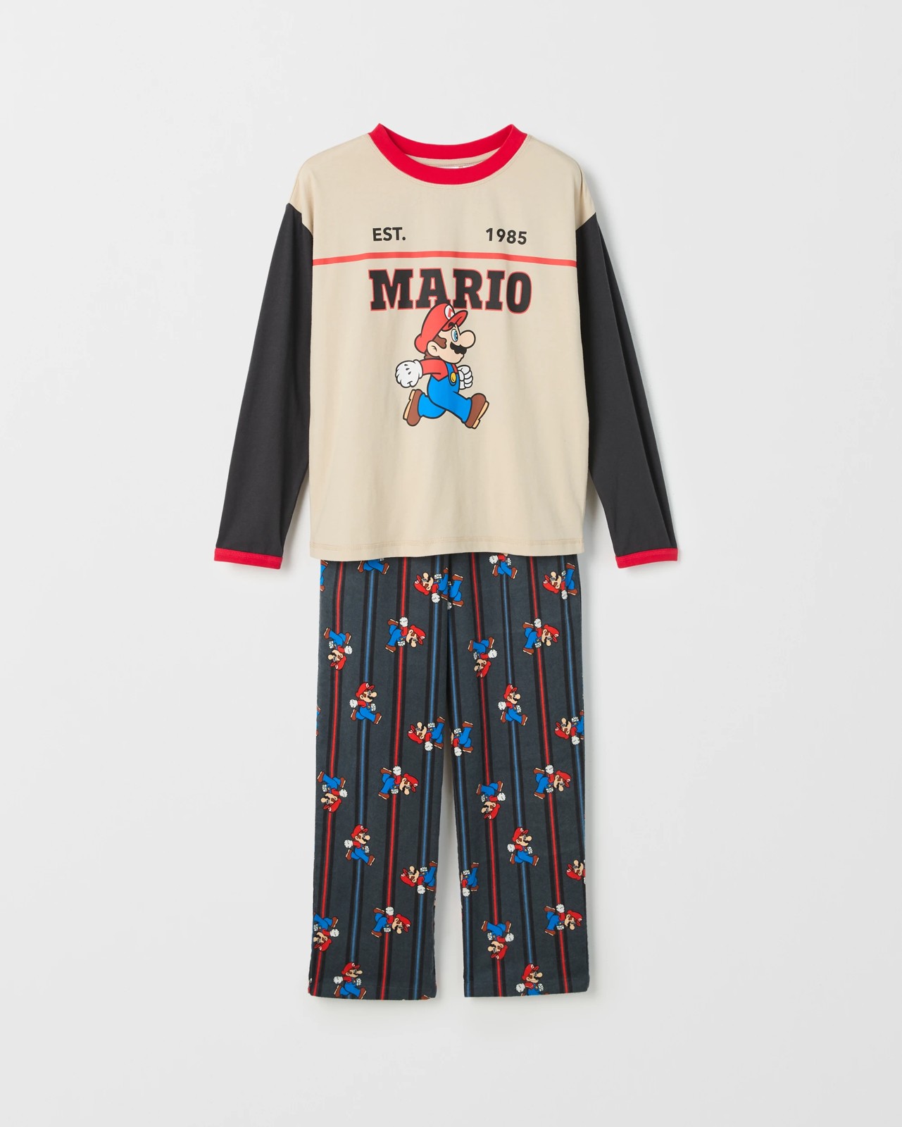 Super Mario Australian Cotton Older Boys Knit/Flannel Pyjama Set 4 of 5