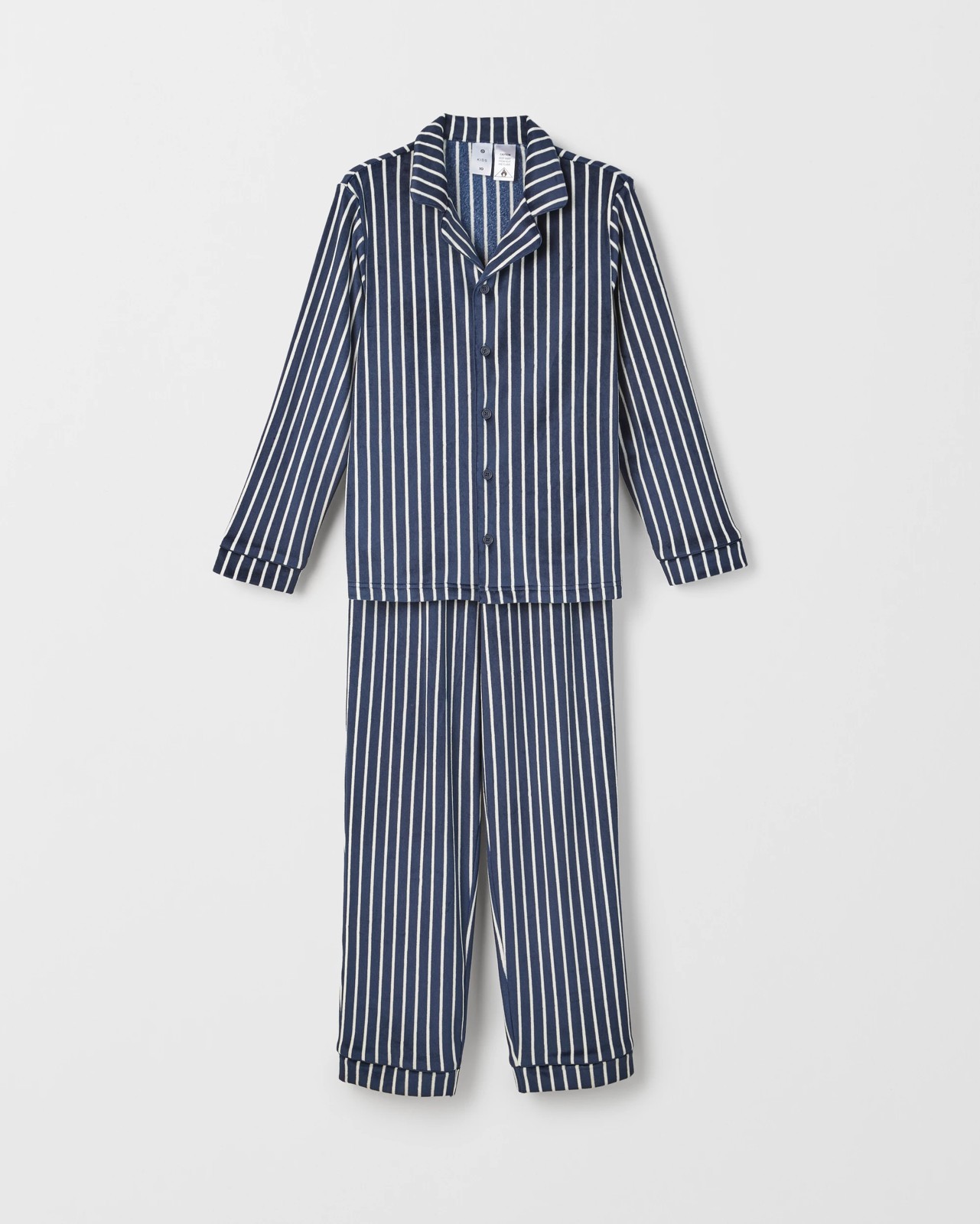 Older Boys Long Sleeve Top & Long Length Pants Fleece Pyjama Set - Stripe 5 of 5