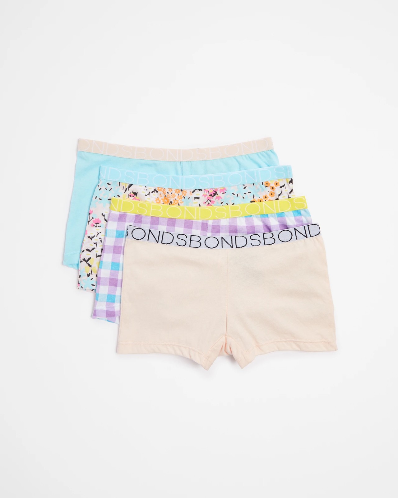 Bonds Girls Shortie 4 Pack, Girls Underwear