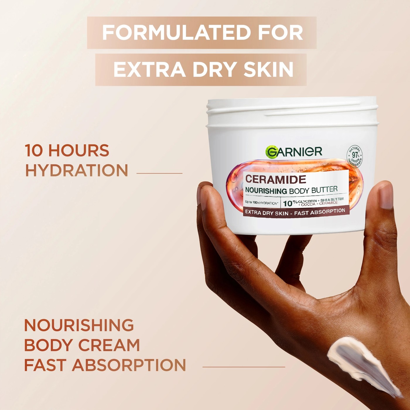 Garnier Body Superfood 48H Repairing Butter Cream - Cocoa and Ceramide 5 of 6