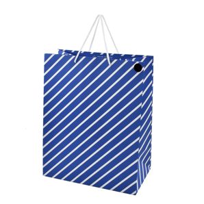Hallmark Large Blue Diagonal White Stripe Gift Bag product image