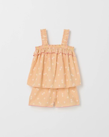 Seersucker Woven Top & Shorts Set