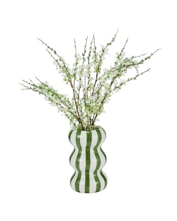 Anko Bubble Green Stripe Vase