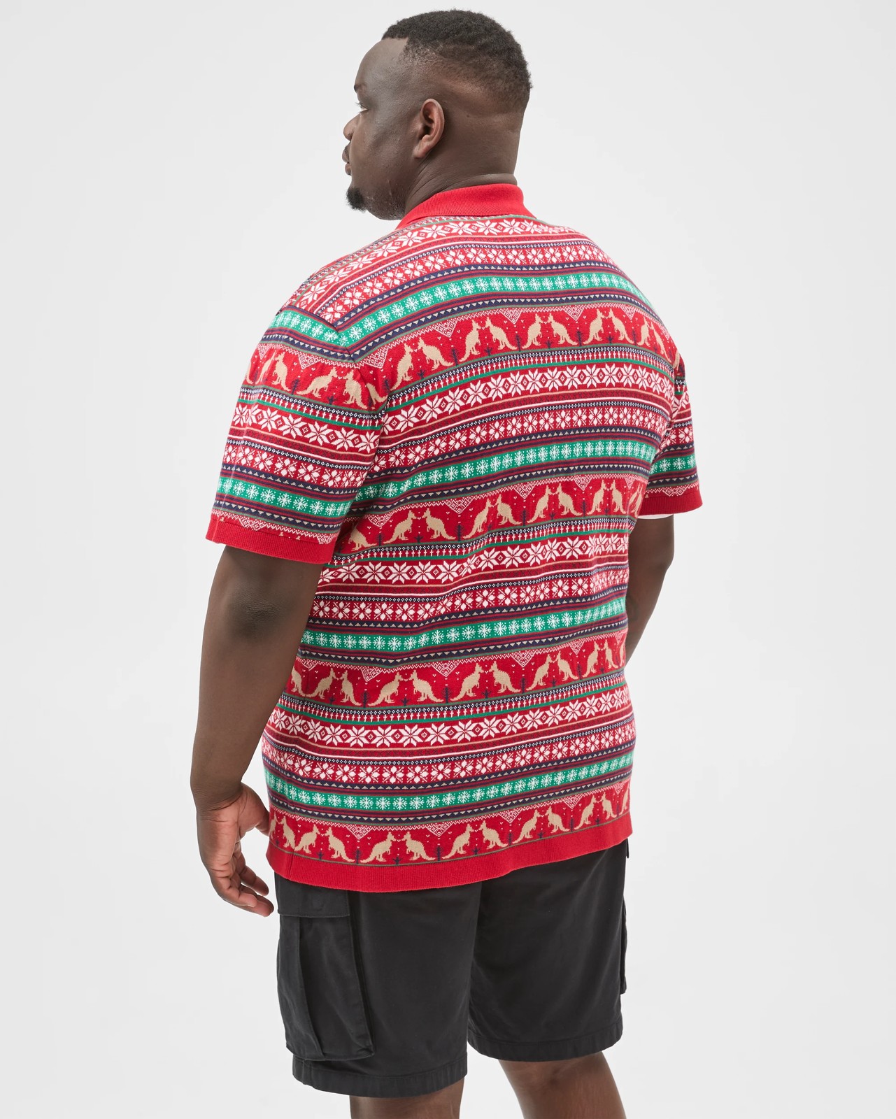 Australian Cotton Plus Size Christmas Fairisle Knit Shirt 6 of 6