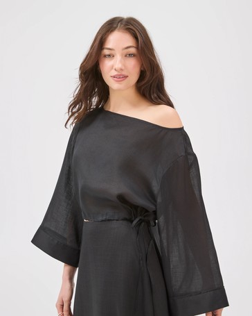 Lily Loves Ramie Off Shoulder Top