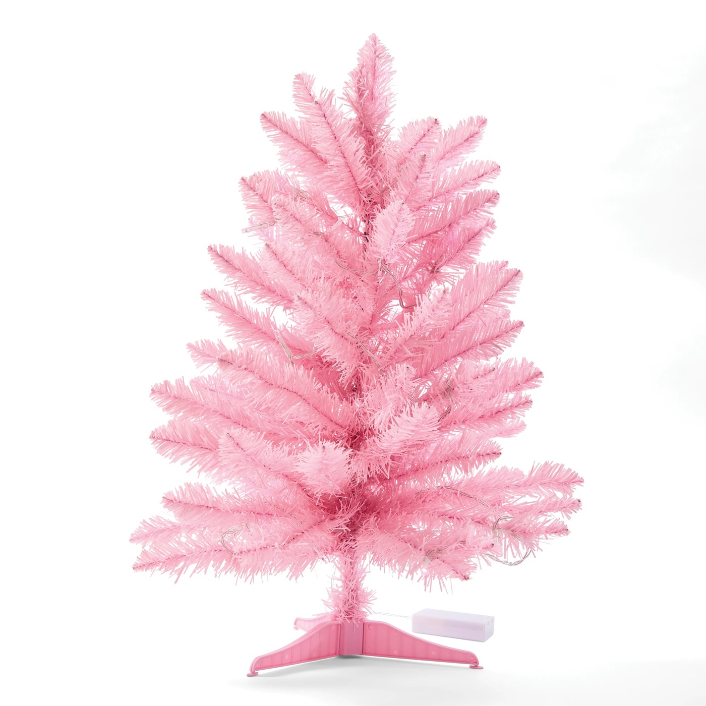 Anko 60cm (2ft) Light Up Mini Pink Christmas Tree 4 of 5