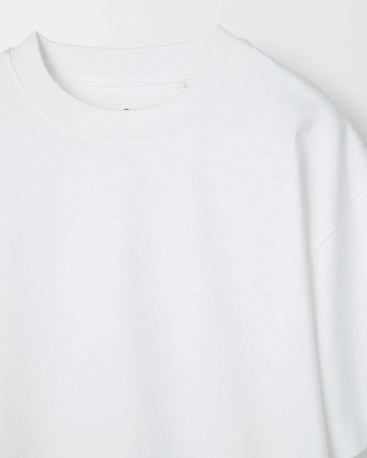 Australian Cotton Oversized Plain T-Shirt - White 2 of 2
