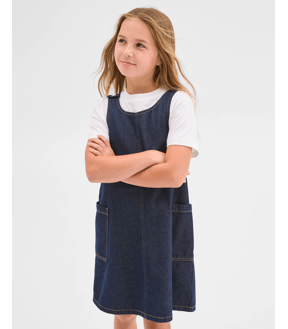 Denim Woven Pinafore Dress