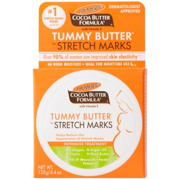 Palmer's Cocoa Butter Tummy Butter for Stretch Marks 125g - Collagen, Elastin, Argan Oil & Shea Butter