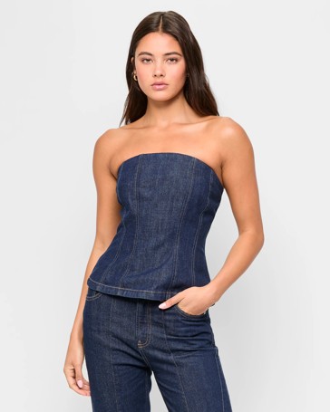 Denim Bustier - Lily Loves
