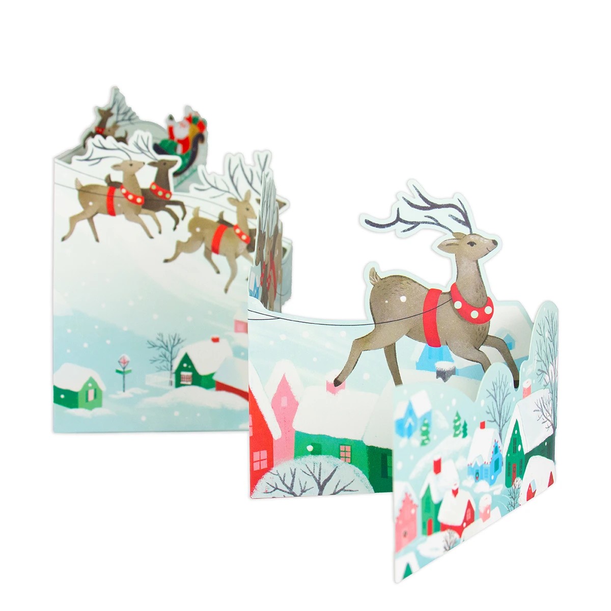 8 Pack Hallmark Boxed Christmas Cards - Santa Reindeer 4 of 6