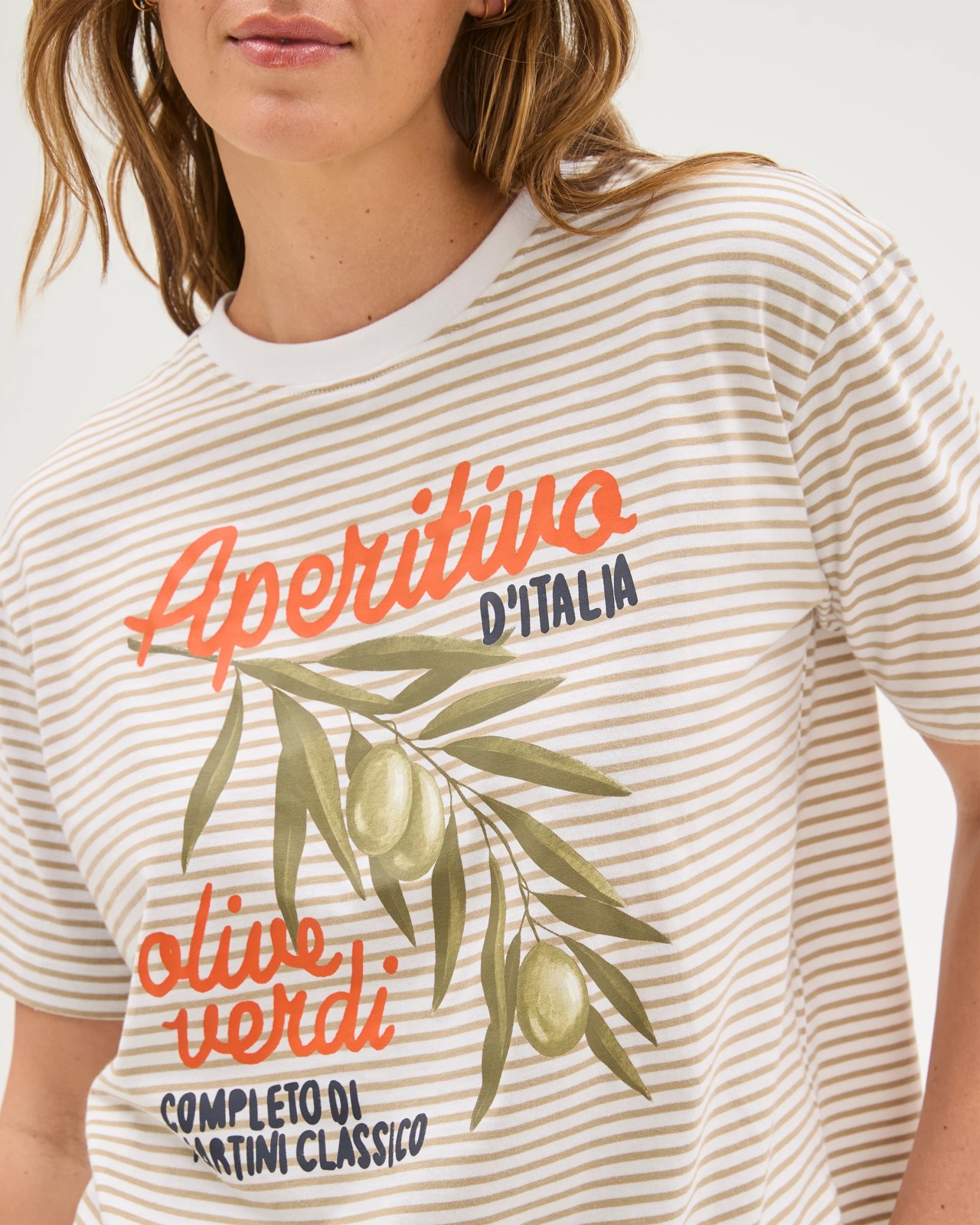 Australian Cotton Boxy Print T-Shirt - Crushed Leaf 3 of 5