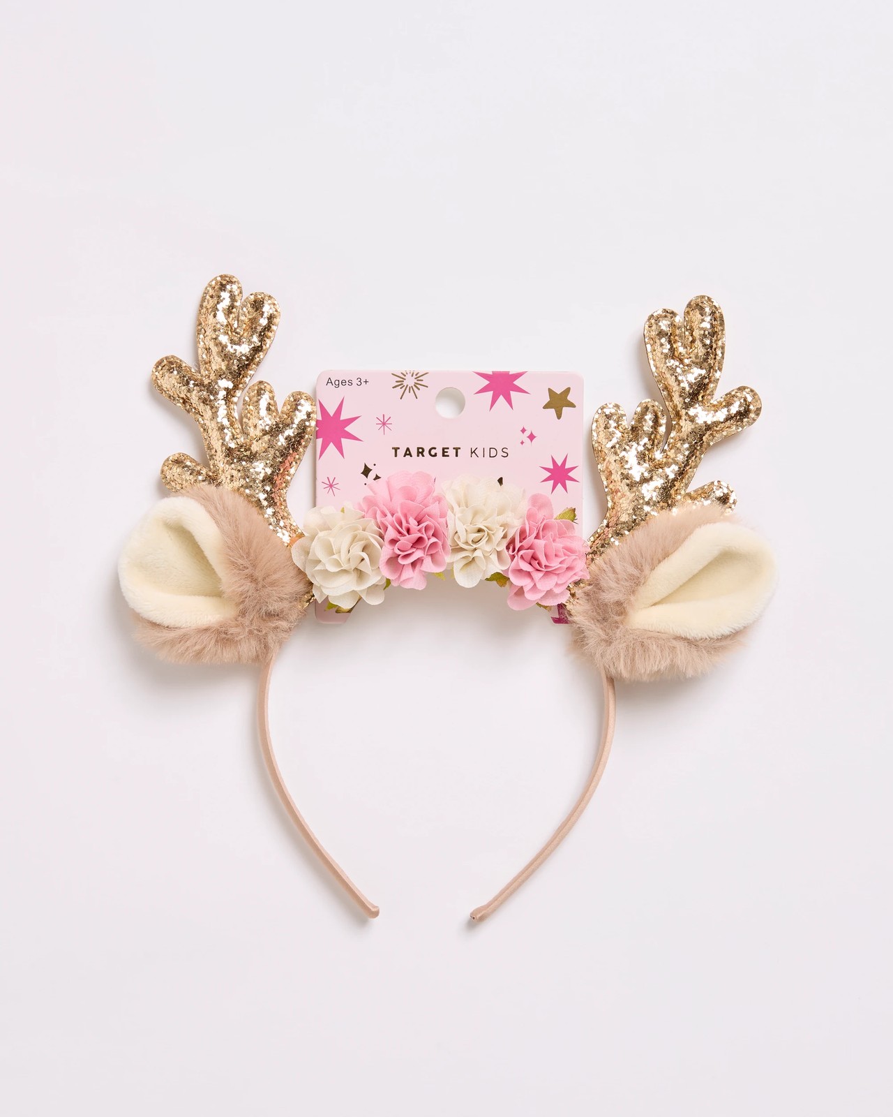 Floral Reindeer Christmas Headband 3 of 3