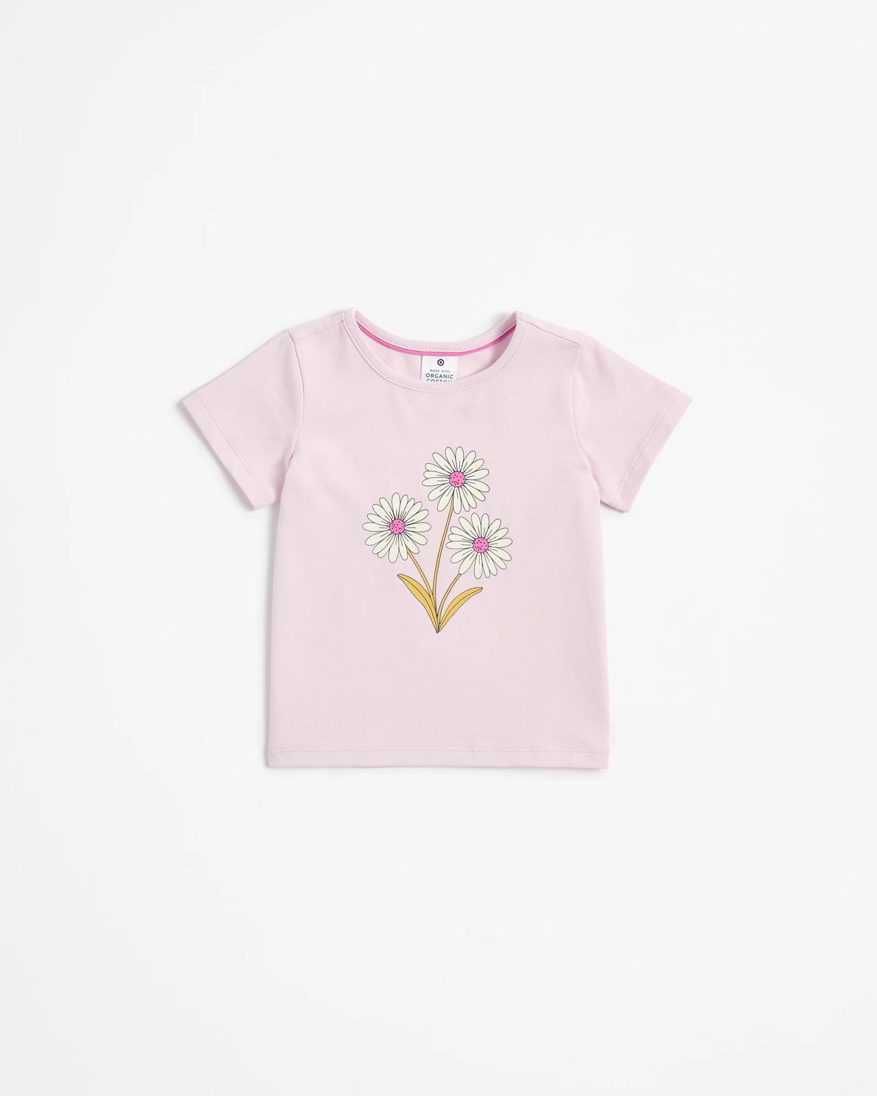 Baby Organic Cotton Placement Print T-shirt - Flower | Target Australia