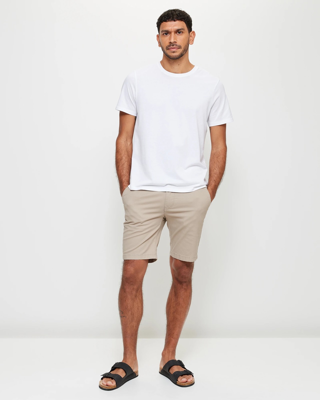 Slim Stretch Chino Shorts - Sand | Target Australia